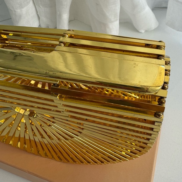 Cult Gaia ARK Mini Gold-tone Clutch - Picture 6 of 8